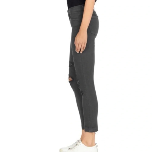 J Brand Demented Grey Distressed Stretch Jeans - Picture 2 of 6